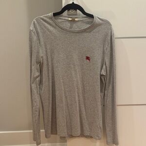 Burberry Mens Size M Gray Long Sleeve Shirt